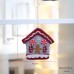 Cute Felt Red Roof Little House Cartoon Christmas Tree Gingerbread Man Gift Personalized Decorative Pendant