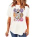 Flower and Grass Ghost New Round Neck Loose Short Sleeve