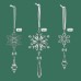 Christmas Snowflake Icicle Ornament Creative Acrylic Transparent Snowflake Pendant Crystal Snowflake 15PC Decorations