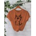 Cat Butterfly New Short Sleeve