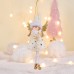 Christmas Decoration Reindeer Antler Angel Pendant with Pink Wings, Girl's Small Ornament for Christmas Tree
