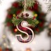 Christmas Decoration Christmas Tree Letter Ornament Red and Black Checkered DIY English Letter Hanging Decor
