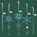 Christmas Decorations Hanging Ornament Acrylic Icicle Pendant Transparent Snowflake 10PCS Ice Drop Hanging Decoration