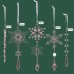 Christmas Decorations Hanging Ornament Acrylic Icicle Pendant Transparent Snowflake 10PCS Ice Drop Hanging Decoration