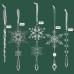 Christmas Decorations Hanging Ornament Acrylic Icicle Pendant Transparent Snowflake 10PCS Ice Drop Hanging Decoration