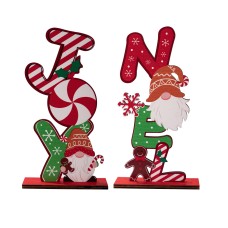 Christmas Decorations Wooden Gingerbread Man Rudolph Creative Colorful Letter Wooden Ornament