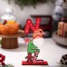 Christmas Decorations Wooden Gingerbread Man Rudolph Creative Colorful Letter Wooden Ornament