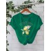 POSITANO Lemon Flower Short Sleeve