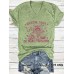 HOUSTON Printed New V-neck Loose Short Sleeve