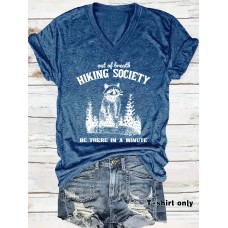 HIKING Pattern Printed Short Sleeve