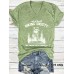 HIKING Pattern Printed Short Sleeve