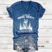 HIKING Pattern Printed Short Sleeve