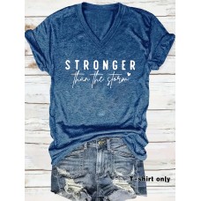 STRONGER Printed New Short Sleeves for Women
