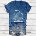 V-neck short sleeved T-shirt printed with sheep