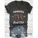 T-shirt with denim pattern for women