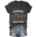 T-shirt with denim pattern for women