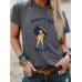 Umbrella girl's new round neck loose short sleeved shirt