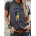 Umbrella girl's new round neck loose short sleeved shirt