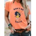Umbrella girl's new round neck loose short sleeved shirt