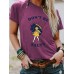 Umbrella girl's new round neck loose short sleeved shirt