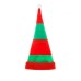 Long Red and Green Striped Plush Christmas Hat, Festive Decoration Elf Hat, Curved Clown Hat for Party