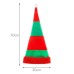 Long Red and Green Striped Plush Christmas Hat, Festive Decoration Elf Hat, Curved Clown Hat for Party