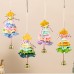 Christmas Scene Decoration Door Hanging Wall Hanging Handmade Knitted Yarn Christmas Tree Snowflake Christmas Tree Ornament