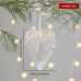 New Christmas Decoration Glitter Acrylic Pendant Transparent Powder Snowflake Charm for Christmas Tree Decoration