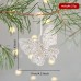 New Christmas Decoration Glitter Acrylic Pendant Transparent Powder Snowflake Charm for Christmas Tree Decoration