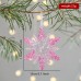 New Christmas Decoration Glitter Acrylic Pendant Transparent Powder Snowflake Charm for Christmas Tree Decoration