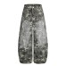 Retro All-Over Star Print Denim Pants Men Women  Design Wide Leg Straight Loose Jeans Tapered Leg Pants