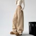 Blue Extra Thick Fleece Sweatpants Unisex Warm Fleece Pants Straight Loose Northeast Outerwear Cotton Pants