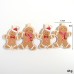 Christmas Gingerbread Man Reindeer Wooden Clip Tree Gift Box Card Decoration Clip2 packs