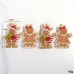 Christmas Gingerbread Man Reindeer Wooden Clip Tree Gift Box Card Decoration Clip2 packs