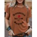 Disappointed Rose Round Neck Short Sleeve