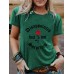 Disappointed Rose Round Neck Short Sleeve