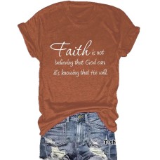 Short sleeved faith is a letter
