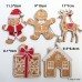 Christmas Retro Wooden Texture Gingerbread Man Deer Ornament Christmas Tree Gift Decoration Hanging Decor