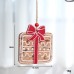 Christmas Retro Wooden Texture Gingerbread Man Deer Ornament Christmas Tree Gift Decoration Hanging Decor
