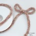 Christmas 6mm Mixed Yarn Round Rope Knitted Bow for Tree, Gift Box Decoration Ties