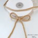 Christmas Colorful Cable Knit Fine Cotton Rope Tree Bow Decoration Ribbon Gift Box Tie Band