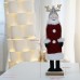 Christmas Wooden Red Felt Deer Decoration for Hotel Window Display and Festival Atmosphere Props