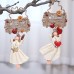 Christmas American Retro Welcome Angel Resin Hanging Ornament for Store Window Door Decoration