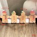 Christmas Gingerbread Man Wooden Clips DIY Snowflake Bell Gift Box Decoration Small Wood Clips  2 pcs