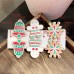 Christmas Gingerbread Man Wooden Clips DIY Snowflake Bell Gift Box Decoration Small Wood Clips  2 pcs