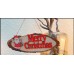 Christmas Wooden Decoration Plaque, Christmas English Letter Door Wall Hanging Trapezoidal Ornament DIY Prop