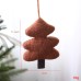 Christmas 3D Knit Solid Color Christmas Tree Decorations for Hotel Window Display and Festive Atmosphere, Small Hanging Ornaments