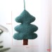 Christmas 3D Knit Solid Color Christmas Tree Decorations for Hotel Window Display and Festive Atmosphere, Small Hanging Ornaments