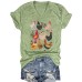 Colorful rooster print top for women