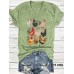 Colorful rooster print top for women